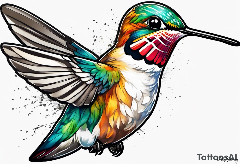 hummingbird tattoo idea