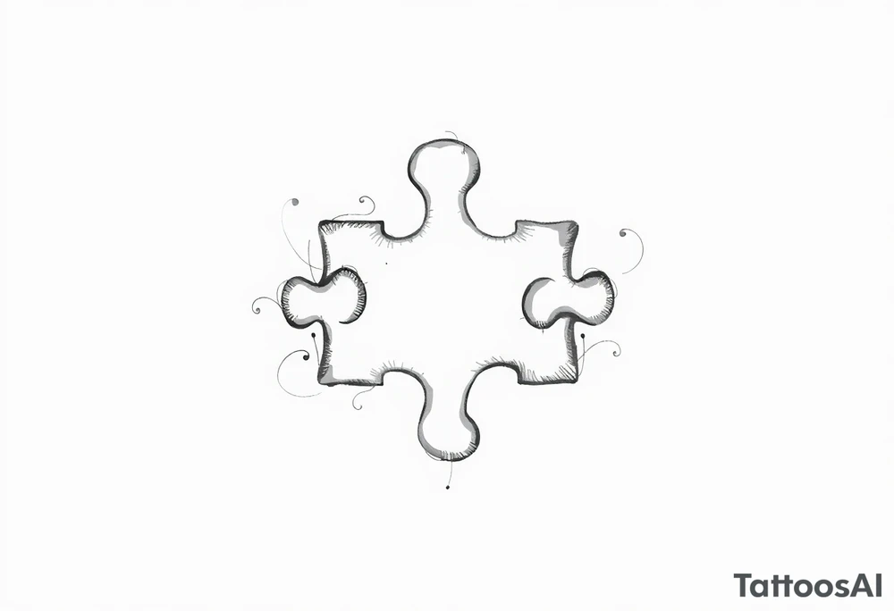 Autism puzzle piece tattoo idea