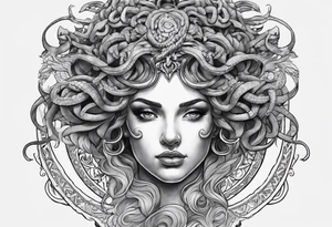 Medusa in her hand the head of Perseo tattoo idea