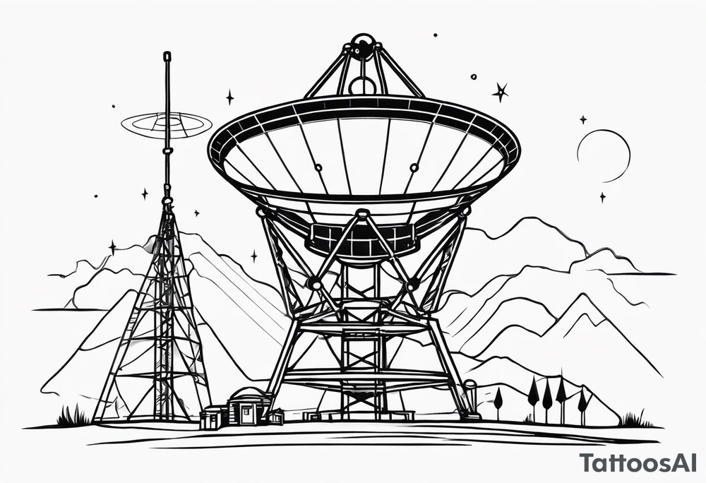 radio telescope antenna tattoo idea