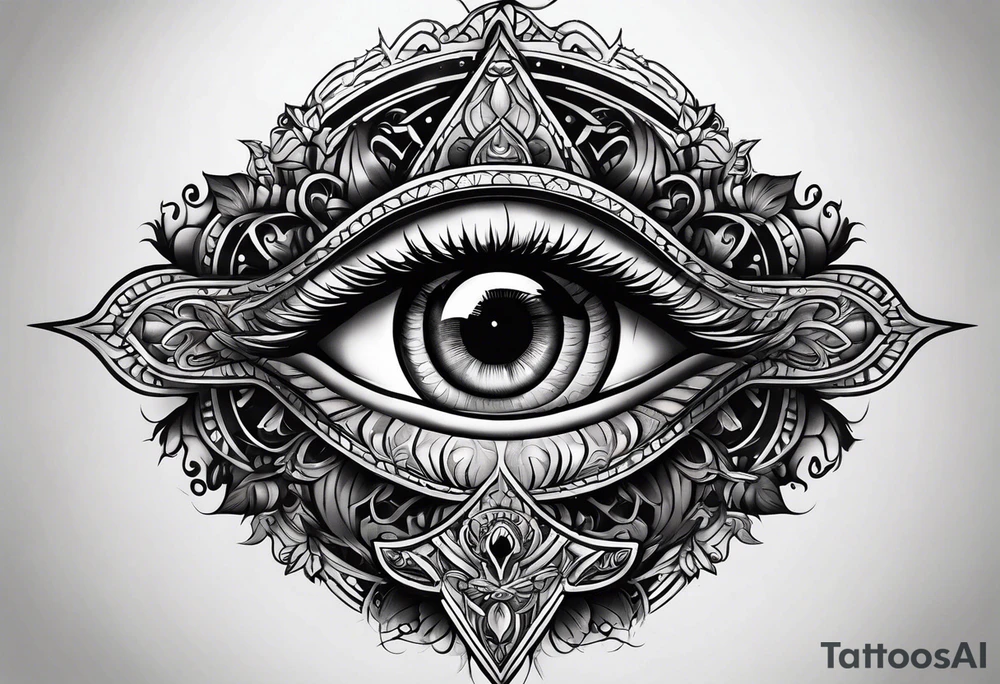Occult eye tattoo idea