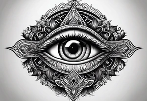 Occult eye tattoo idea