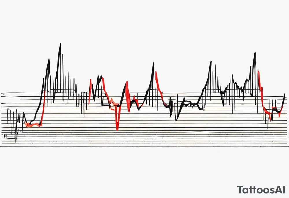 audio signal waveform tattoo idea