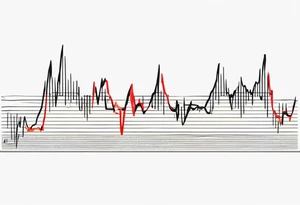 audio signal waveform tattoo idea