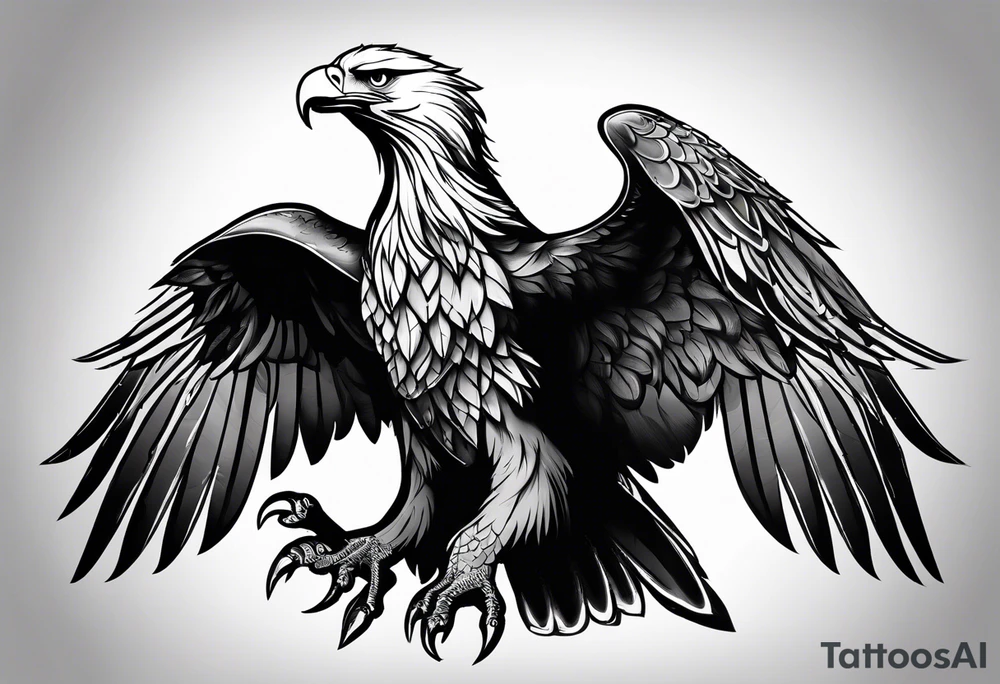Eagle holding a lion tattoo idea