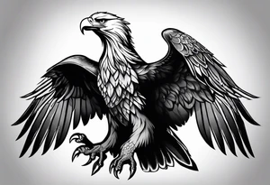 Eagle holding a lion tattoo idea