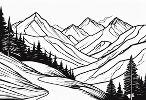 Mountain Path tattoo idea