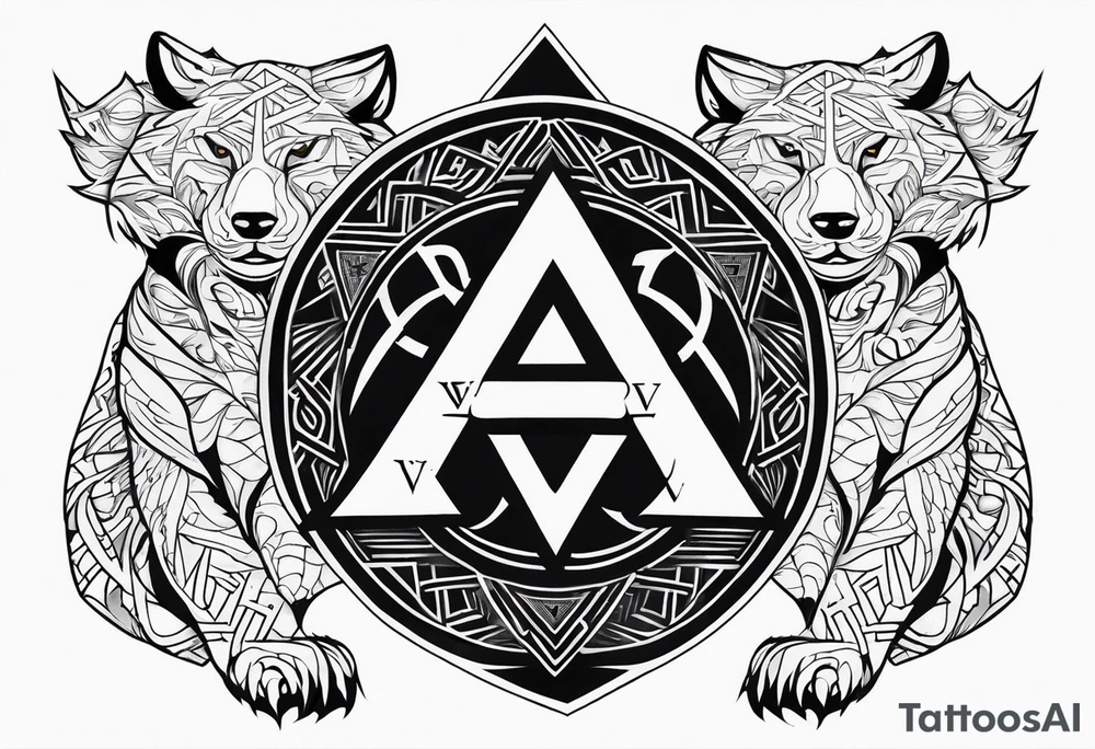 Valhalla
Sword shield valknut dragon bear wolf tattoo idea