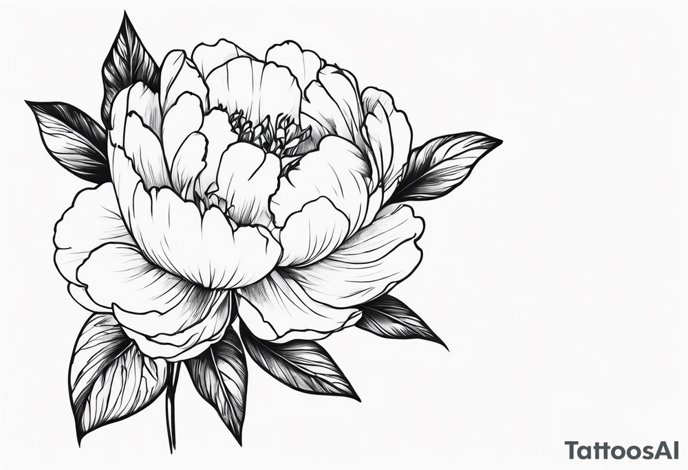 Peony tattoo idea