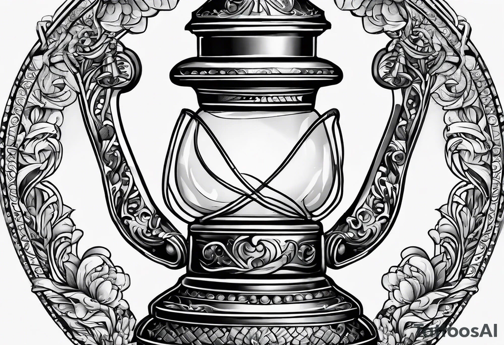 Oil lamp tattoo idea