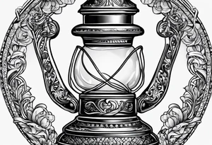 Oil lamp tattoo idea