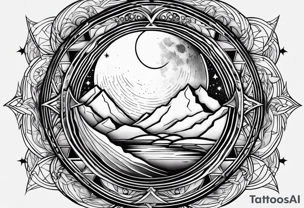 sacred moon tattoo idea