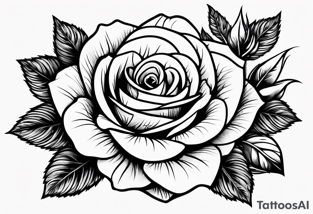 wilderness with roses tattoo idea