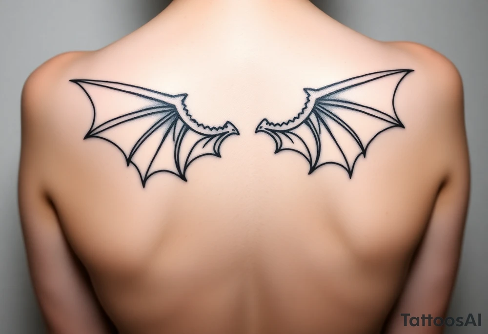 Dragon wings tattoo idea