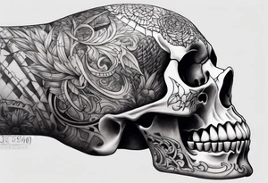 skeleton sleeve tattoo idea