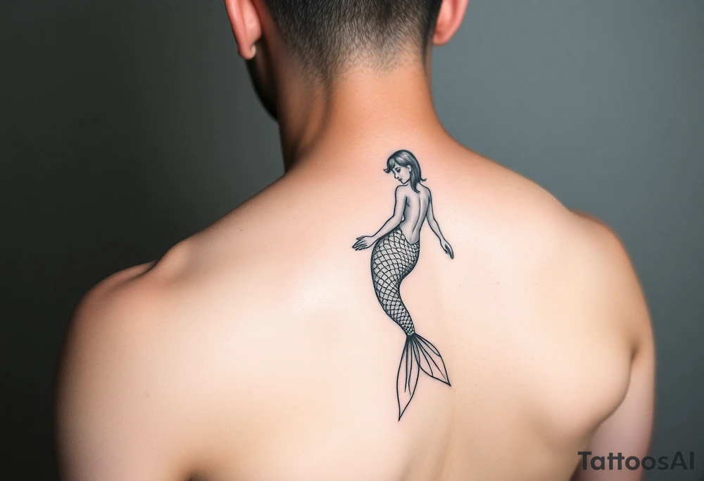 ethereal mermaid tattoo idea