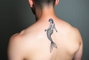 ethereal mermaid tattoo idea