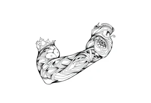 bold line ornamentaali tattoo idea