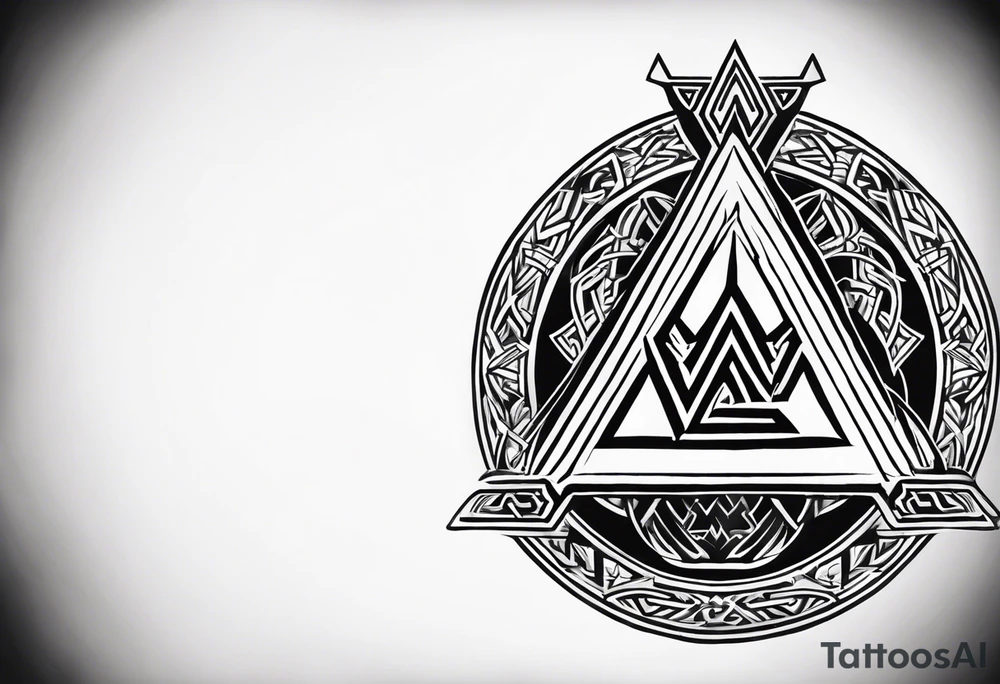 Valhalla fire
Sword shield valknut tattoo idea