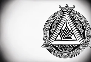 Valhalla fire
Sword shield valknut tattoo idea