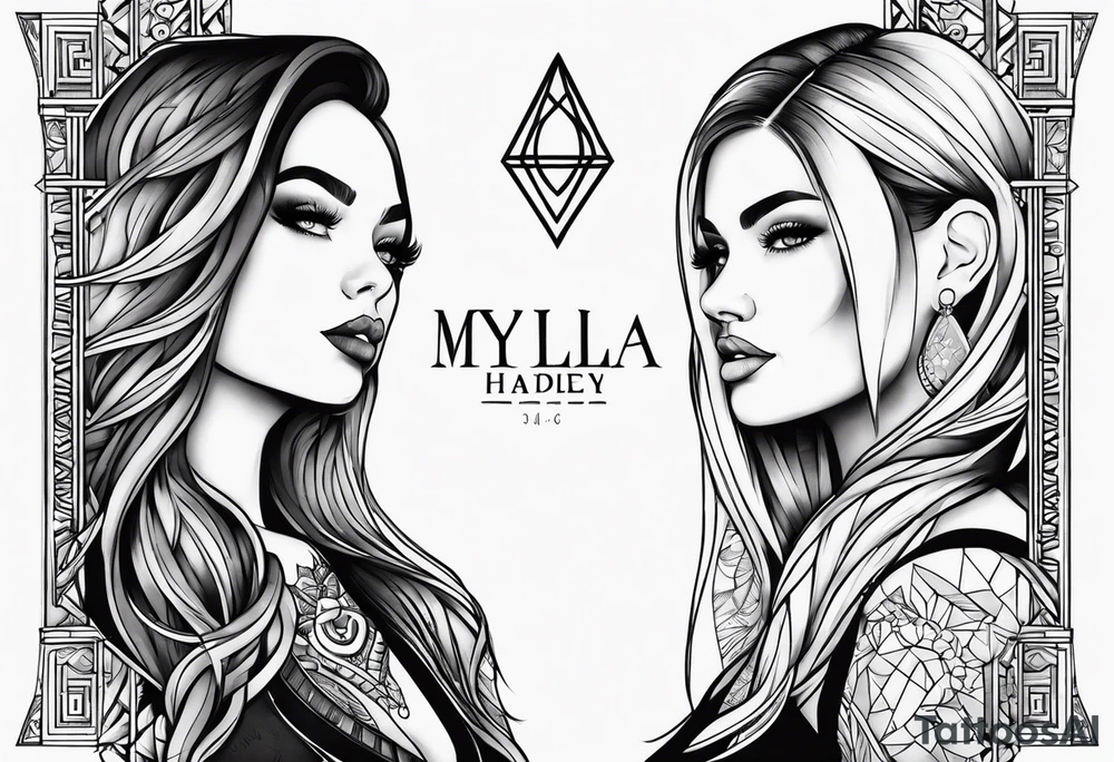 The names Myla and Hadley tattoo idea
