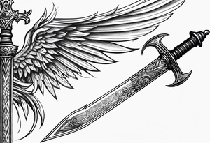 Sword with wings tattoo idea