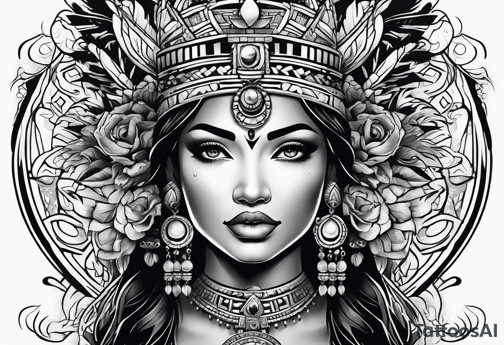 Mayan princess tattoo idea