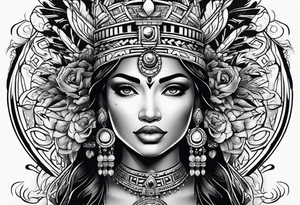 Mayan princess tattoo idea