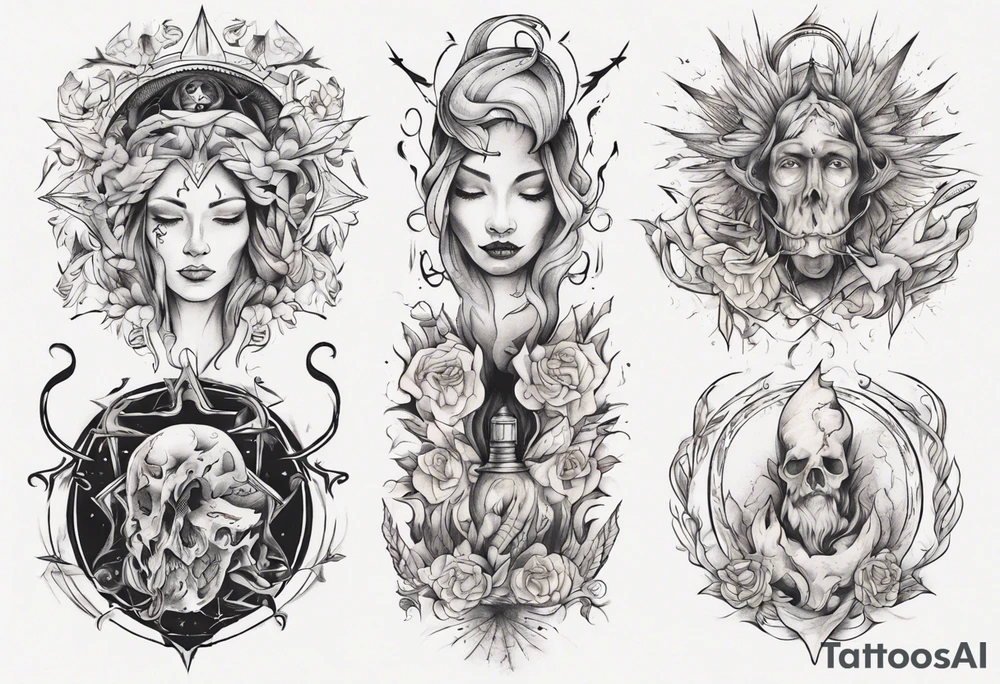 Light liberating people from fear tattoo idea