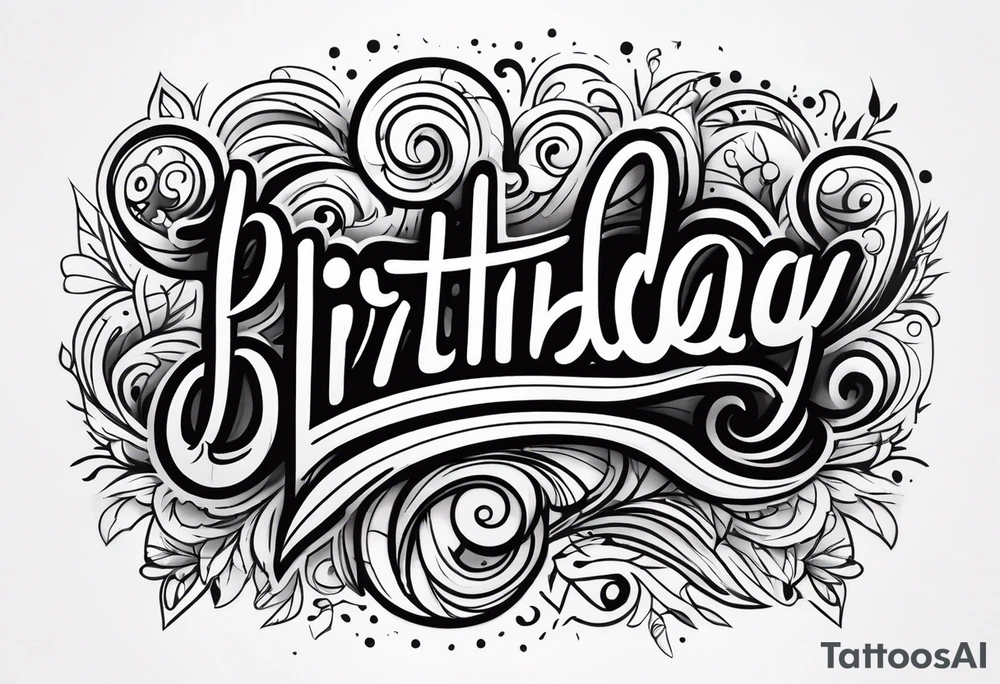 Birthday tattoo idea