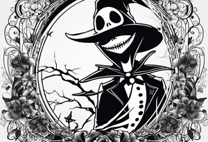 jack skellington minimalist tattoo tattoo idea