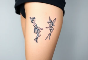 Peter pan, Wendy, Tinker Bell and Winter Tinker bell tattoo idea