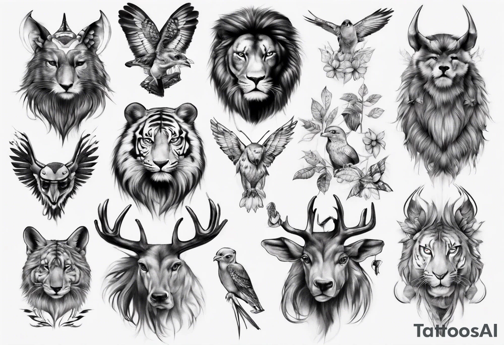 animal realistic tattoo idea