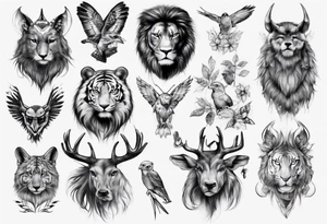 animal realistic tattoo idea