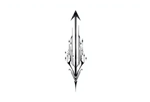 one  arrow  that look down tattoo idea