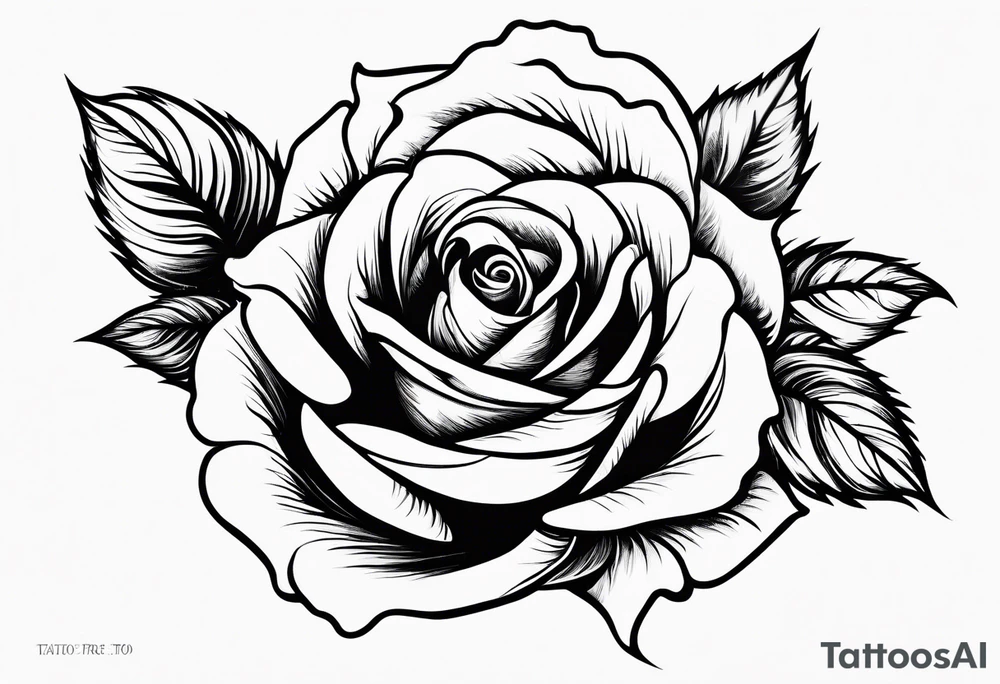 Rose on fire with the “fire rose” symbol somewhere in the tattoo tattoo idea