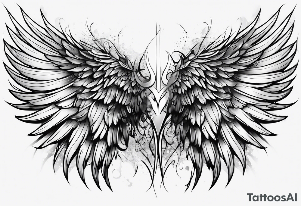 Angel wings tattoo idea