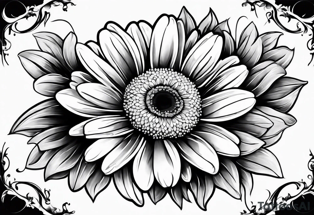 Daisy frame tattoo idea