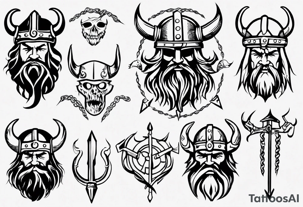Heading saying “Viking Customs” tattoo idea