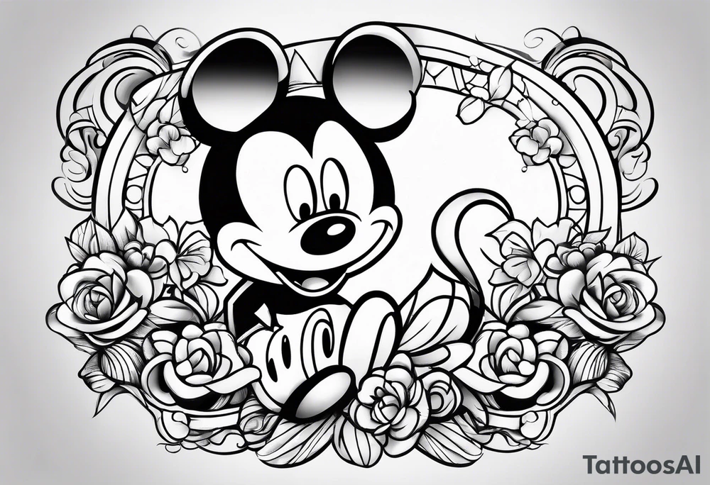 mickey mouse tattoo idea