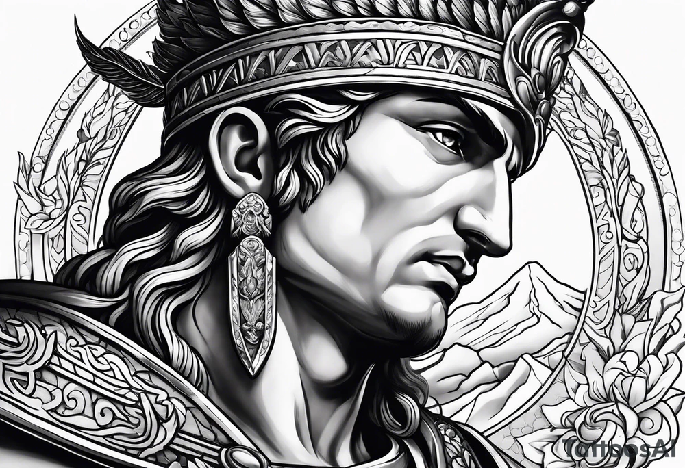 achilles the greek god tattoo idea
