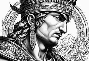 achilles the greek god tattoo idea