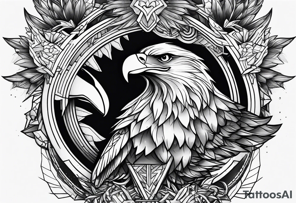 Be an eagle and a direwolf same time tattoo idea
