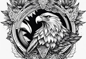 Be an eagle and a direwolf same time tattoo idea