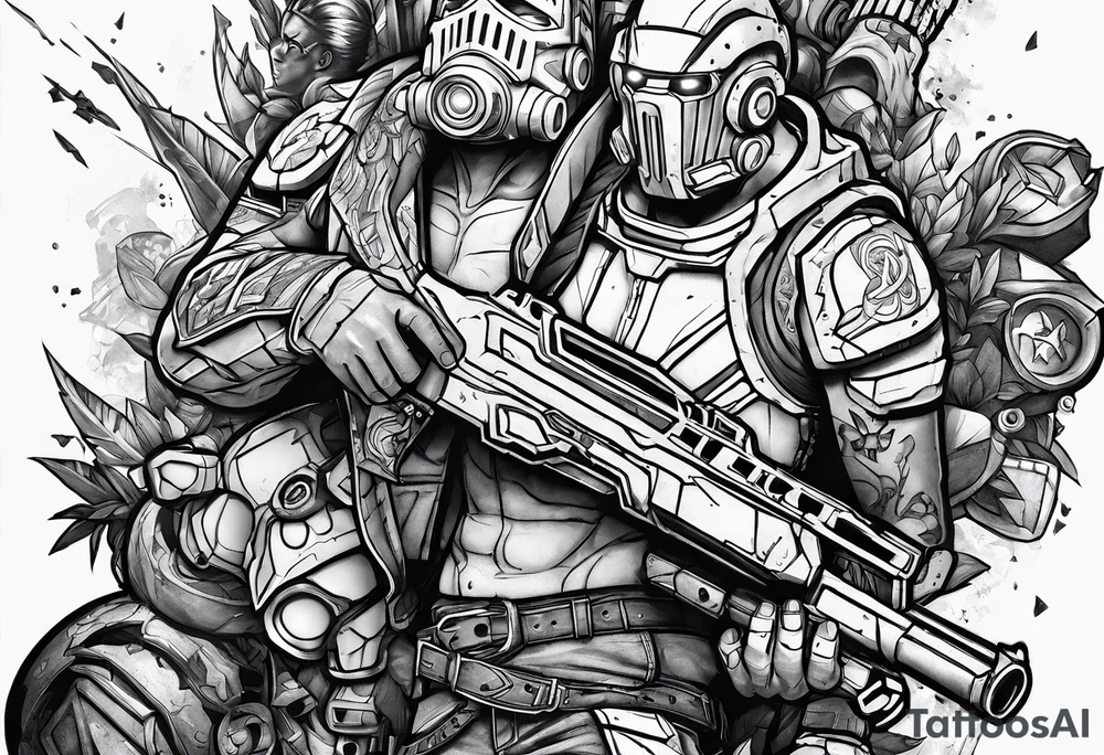 Borderlands video game tattoo idea
