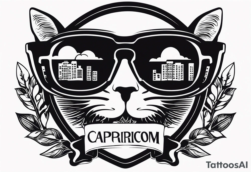 capricorn sunglasses Officer tattoo idea