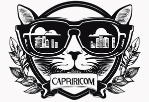 capricorn sunglasses Officer tattoo idea