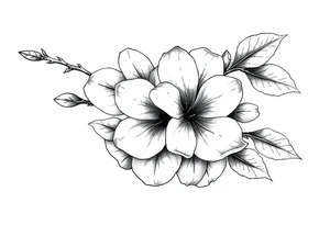 Cherry blossom with round petals tattoo idea