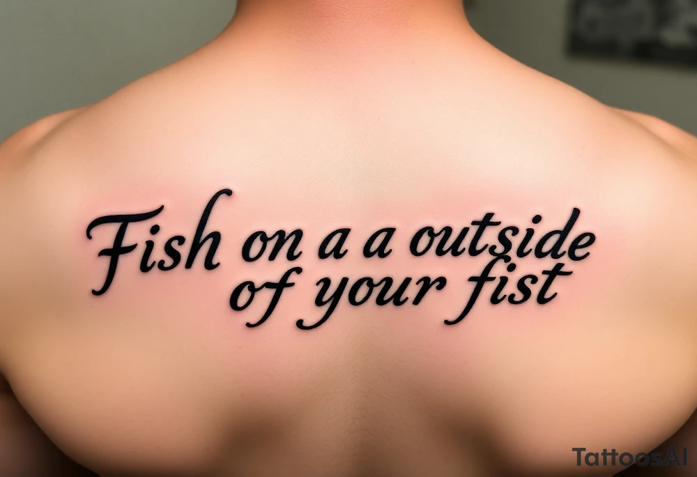 Fish  on the outside of your fist tattoo idea