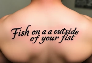 Fish  on the outside of your fist tattoo idea